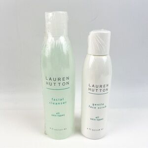 NEW Laura Hutton Good Stuff Skin Care Facial Cleanser 6oz & Face Scrub 4oz Seal.
